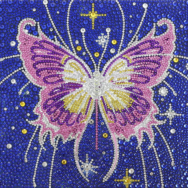 5D DIY Diamond Painting Colored Butterfly Special Shaped Diamond Rhinestone Crys 